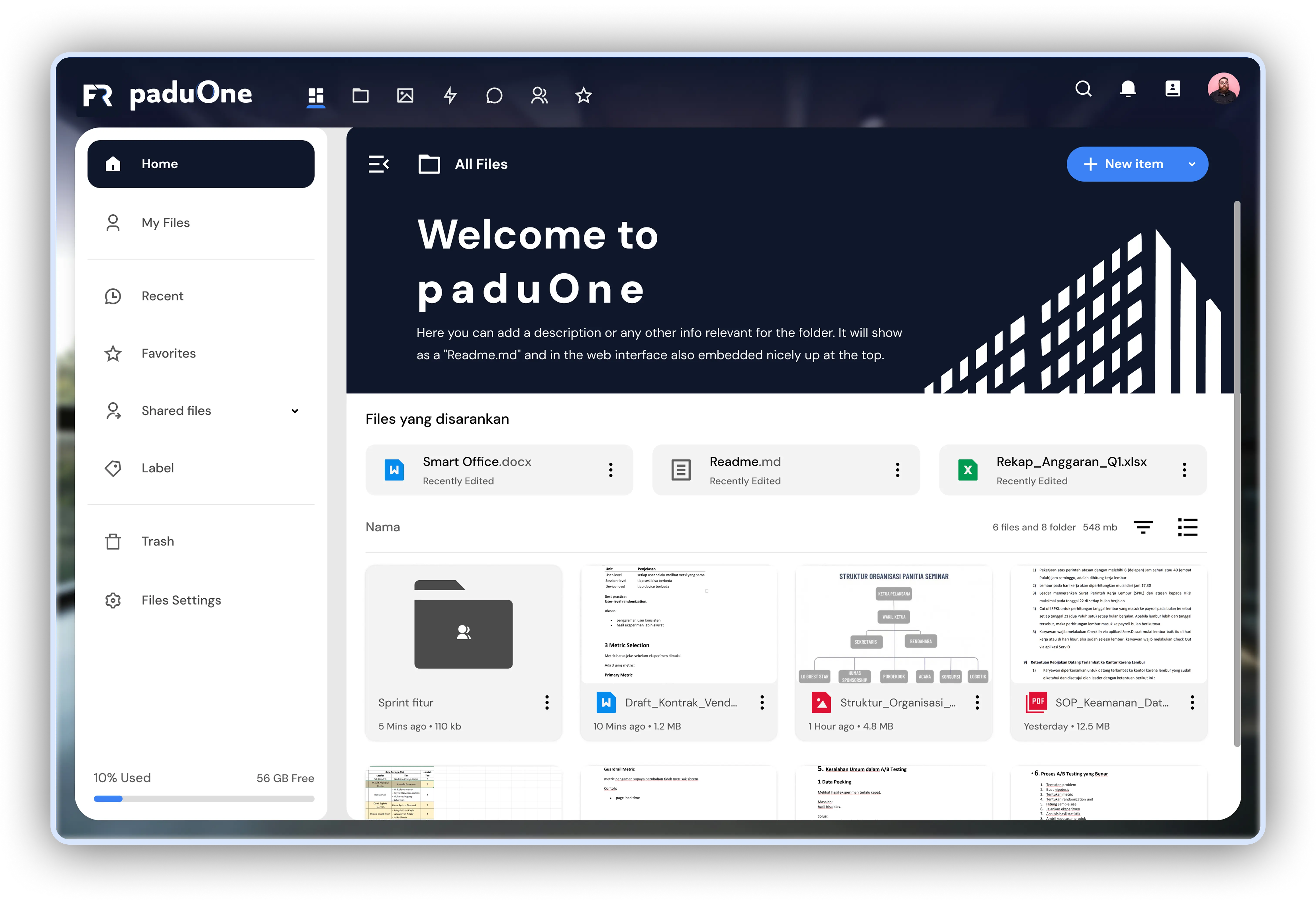 paduOne Dashboard