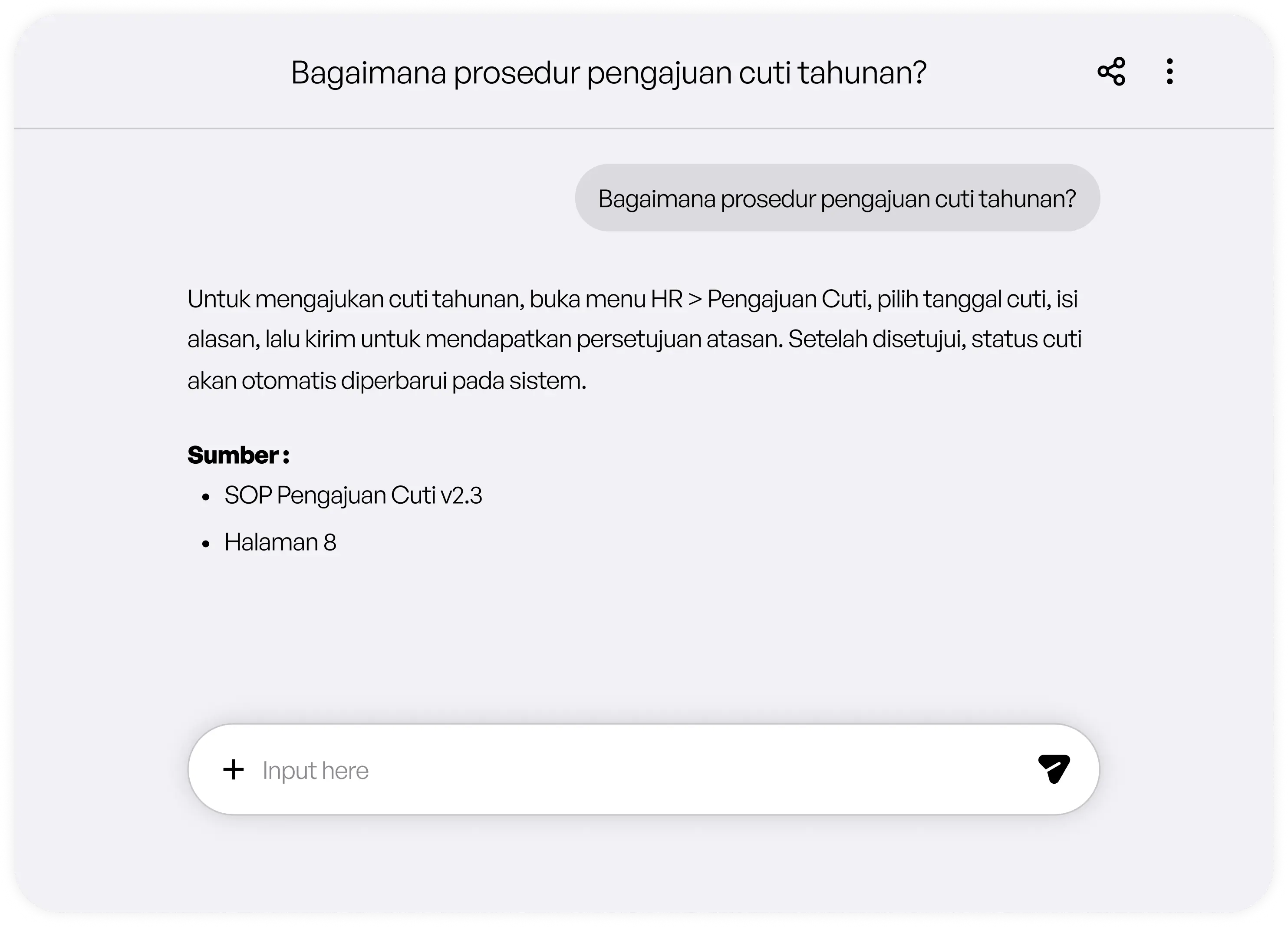 Knowledge Chat Interface